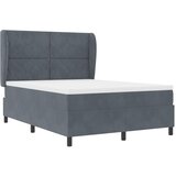  Krevet s opruga kutije Tamno siva 200 x 140 cm Baršun | shoptok.hr