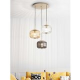  Ondaluce - Visilica na sajli ODETTE 3xE14/10W/230V prečnik 43 cm zlatna/zadimljena | Eponuda.com