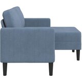 SOFA 2-sjed s ležaljkom u obliku slova L plava 125 cm lan | shoptok.hr