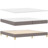  Krevet s opruga kutije Sivo-smeđa 200 x 200 cm tkanina | shoptok.hr