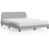  Okvir za krevet Dover svjetlosivi 160 x 200 cm baršunasti | Eponuda.com
