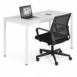 Modern Home stol za kuhinju i blagovaonicu za 4–5 osoba / računalni stol 120 × 60 cm – bijeli mramor | shoptok.hr