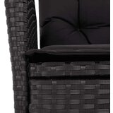  5-dijelni vrtni blagovaonski set s jastucima od poliratana crni | shoptok.hr