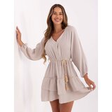 Italy Moda Dress-MI-SK-A5079.27-beige | Shoptok.si