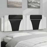 Maison Chic posteljno vzglavje - vzglavna omarica - vzglavna stranica bela in črna 180 cm umetno usnje, (21703913) | Shoptok.si