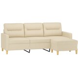  Trosjed s tabureom krem 180 cm od tkanine | shoptok.hr