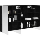  Kupaonski ormar s ogledalom Crni hrast 103,5 x 15,5 x 70 cm | shoptok.hr