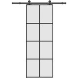  Klizna vrata s priborom 76 x 205 cm od ESG stakla i aluminija | shoptok.hr