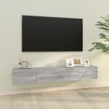 vidaXL zidni tv ormarići 2 kom boja sivog hrasta 100x30x30 cm drveni Cijene