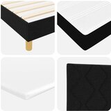 vidaXL Krevet s opružnim okvirima s madracem Crna 90x200 cm Tkanina | shoptok.hr
