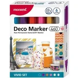 Akrilni flomastri Monami, set 6, Vivid, (21298728)