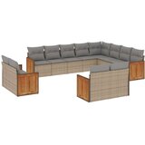  12-dijelni set vrtnih sofa od poliratana s jastucima bež | shoptok.hr