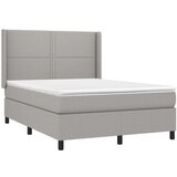  Box spring posteljni z vzmetnico svetlo siv 140x190 cm blago, (20738658) | Shoptok.si