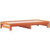  The Living Store Izvlečna dnevna postelja voščeno rjava 80x200 cm trdna borovina - Dnevna Postelja, (21455227) | Shoptok.si