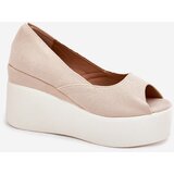 Boto Wedge And Platform Women's Sandals Light Beige Felyra | shoptok.hr