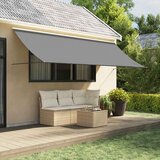 Tenda na uvlačenje antracit 400 x 150 cm od tkanine i čelika | Eponuda.com