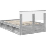  Krevetna konstrukcija s uzglavljem Siva Sonoma 120 x 190 cm | shoptok.hr