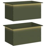  Vrtna posuda za sadnju s LED svjetlom 2 kom. Maslinastozelena - Maslinastozelena 50 x 80 x 48 cm 2 | shoptok.hr