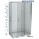 Copen tuš kabina C-02-4280/4280 atlas element srebrni ram 80x80x195cm providno staklo | Eponuda.com