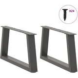  Noge za klub stolić V-oblika 2 kom antracit 70 x (30-31,3) cm čelik | Eponuda.com