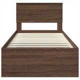  Okvir za krevet Smeđi hrast 75 x 190 cm Konstruirano drvo | shoptok.hr