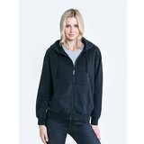 Big Star woman's zip hoodie sweat 171368 Knitted-906 Cene