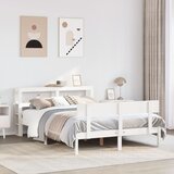  Okvir kreveta bez madraca bijeli 140 x 190 cm masivna borovina | shoptok.hr