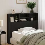  Glava kreveta s ormarićem Crni hrast 120x19x103.5 cm Konstruirano drvo | shoptok.hr