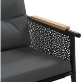  Vrtna klupa s jastucima 116 cm crna čelična | shoptok.hr