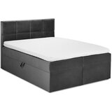 Mazzini Beds tamnosivi bračni krevet boje od baršuna Mimicry, 180 x 200 cm | shoptok.hr