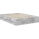  Krevetna konstrukcija s ladicama Betonski sivi 150 x 200 cm | shoptok.hr