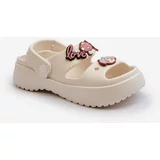 Kesi Lightweight children's foam slippers with embellishments, white Ifrana