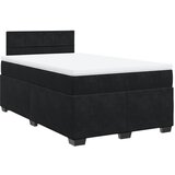 Maison Chic Box spring postelja - Vzmetna postelja z vzmetnico črna 120x200 cm žamet SL10621, (21882424) | Shoptok.si