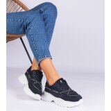 Gemre Black women's sneakers decorated with rhinestone cord Masala | Shoptok.si