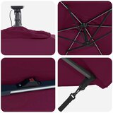  Suncobran S LED lampica Bordeaux Crvena 294 x 200 x 270 cm | shoptok.hr