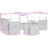  7-dijelni set vrtnih sofa od poliratana s jastucima crni | shoptok.hr