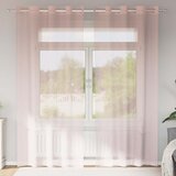 Voile zavjese s ušicama 2 kom svijetlo ružičaste 140x225 cm | Shoptok.si