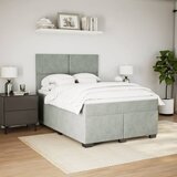  Krevet s oprugama i madracem svjetlosivi 140x190 cm baršunasti | shoptok.hr