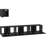 vidaXL Set TV jedinica Ostalo s pohranom s vratima 4 pcs Crni hrast 60 x 30 x 30 cm | shoptok.hr