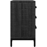  Noćni ormarići 2 kom crni 40 x 30 x 55 cm od masivne borovine | shoptok.hr