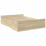  The Living Store Posteljni okvir s predali sonoma hrast 120x190cm inženirski les - Posteljni Okvir, (21498139) | Shoptok.si