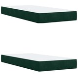  Krevet s oprugama i madracem tamnozeleni 200x200 cm baršunasti | shoptok.hr