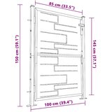  Vrtna vrata 100x145 cm nehrđajući čelik | shoptok.hr