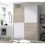 P & B Omara Z Drsnimi Vrati Time, Bela, Barva Hrasta | Shoptok.si