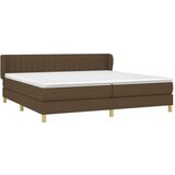  Krevet s oprugama i madracem tamnosmeđi 200x200 cm od tkanine | shoptok.hr