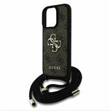 Guess PU 4G Metal Logo Crossbody Popruh Zadní Kryt pro iPhone 16 Pro Brown Ovitek za telefon Vijolična | Shoptok.si