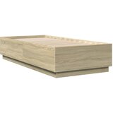  Okvir za krevet s LED svjetlima boja hrasta 100 x 200 cm drveni | Eponuda.ba