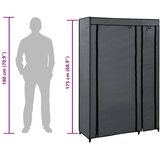  Sklopivi ormar sivi 110 x 45 x 175 cm od tkanine | Eponuda.com