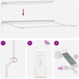  Automatska uvlačiva tenda s LED crveno-bijelim prugama 500x350 cm | shoptok.hr