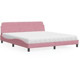  Krevet s madracem Dover ružičasti 180x200 cm baršunasti | shoptok.hr